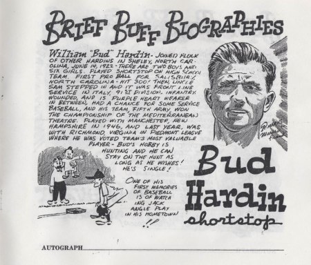 Excerpt from "Your 1948 Houston Buffs, Dixie Champions: Brief Biographies By Morris Frank and Adie Marks (1948).