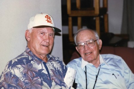 Jerry Witte (L) hit .312 with 46 HR and 120 RBI under manager Don Gutteridge at Toledo in 1946.