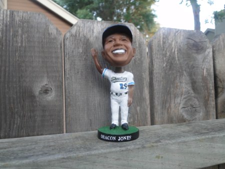 The first 2,000 fans also got this handsome, welcoming bobble head of Deacon Jones to take home with them.