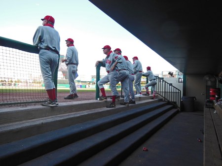 Babies Manager Bob Dorrill stayed on the top steps, making sure that all Babies kept their eyes, heads, and hearts in the game all the way.
