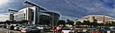 Halloween 2013: 5:000 PM. Reliant Stadium and the Astrodome. Houston History, Joined at the Hip.
