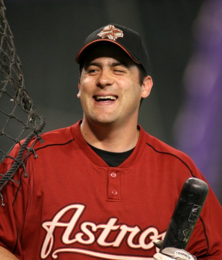 PRIOR TO GAME 6. MIKE LAMB HAD A GOOD TIME AT BATTING PRACTICE. HE HAD AN EVEN BETTER TIME IN THE 5TH INNING WHEN HIS HR GAVE ANDY PETTITTE ALL THE RUNS HE WOULD NEED TO WIN AND FORCE GAME 7 TONIGHT.