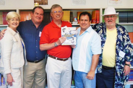 SSome of the SABR  Team at Bright Sky Tuesday Night: Author Marsha Franty, Author Joe Thompson, Author Bob Dorrill, Author/Editor Mike Vance, and Author Bill McCurdy.