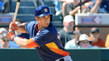 Is George Springer on his way to leaping tall buildings in a single bound?