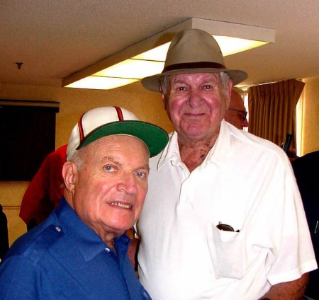 Art Richman and his famous Browns cap with Marty Marion, St. Louis, 1953.
