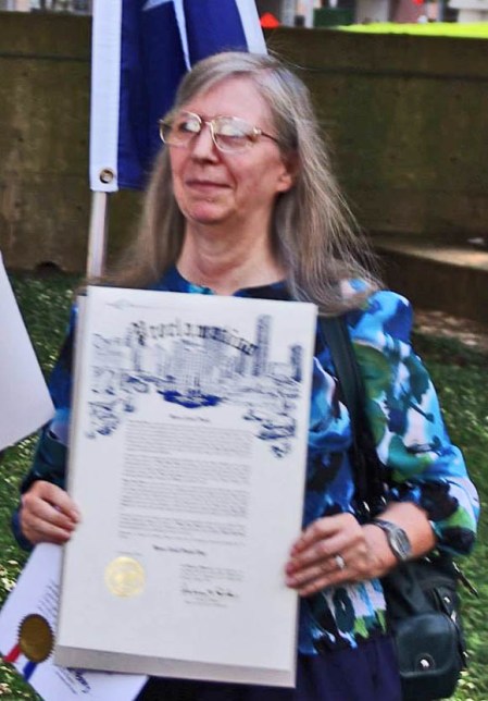 Janet Wagner represented the Harris County Preservation Commission. (Photo by Mark Rejmaniak).