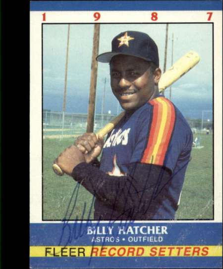 BILLY HATCHER HOUSTON ASTROS 1991 WINNER SPECIAL ACHIEVEMENT AWARD