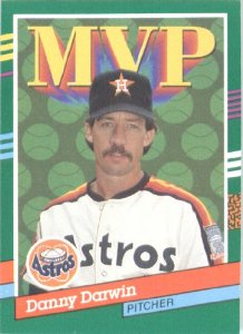 DANNY DARWIN HOUSTON ASTROS TWO 1991 AWARDS (1) NL 1990 CONSORT CONTROL PITCHER (2) 1990 ASTROS MVP
