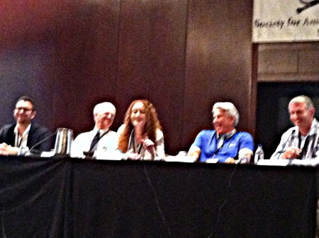 SABR 44 MEDIA PANEL: (L>R) EVAN DRELLCH, BILL BROWN, ALLYSON FOOTER, BUCK MARTINEZ, & BRETT DOLAN.