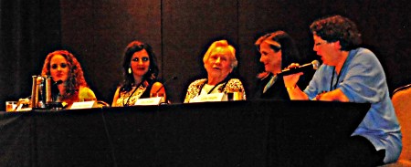 WOMEN IN BASEBALL PANEL (L>R) ALLYSON FOOTER, TO-BE NAMED LATER, MARIE "RED MAHONEY, JANA HOWSER, & LESLIE HEAPHY. MODERATOR.