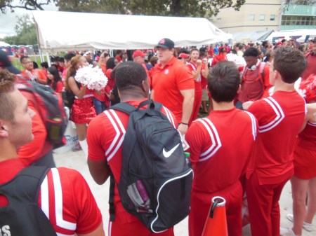 Watching the happy pre-game Cougars streaming into their new digs for the first time was also fun too, while the pre-game joy lasted.