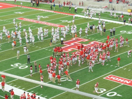 This is the view I thought we would have of the field from my newly selected seats/ - It wasn't even close.