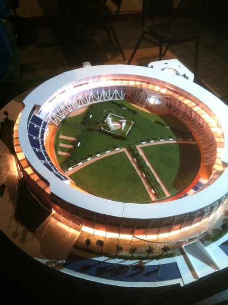 The "Acostadome" Mike Acosta created this model of the Astrodome this year to display various floor looks of how the modified structure could look as it performs various functions. Unlike its iconic reality, this model of the Astrodomei comes with a removable domed roof. 