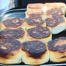 burned biscuits