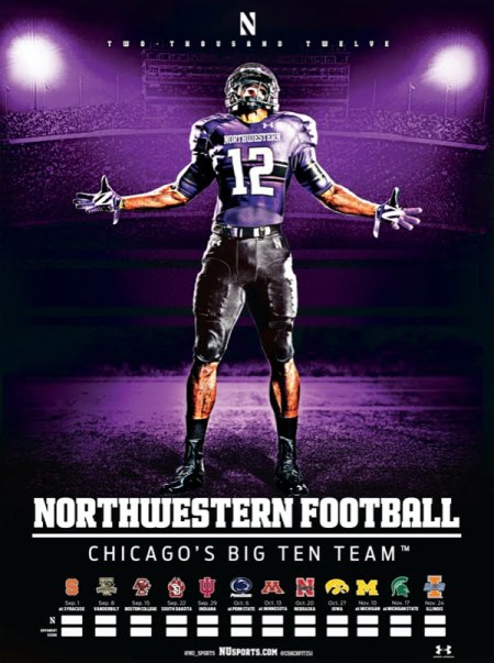 Northwestern Wildcats 2012 poster schedule