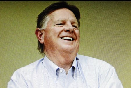 Larry sailed fa ew balls over the batters' heads by accident, but he has been known by his wry sense of humor to also float a few punchlines over his listeners' heads at times..