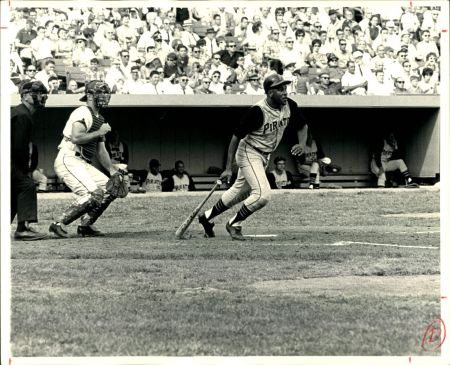 Willie Stargell ht the first HR at Shea Stadium off Mets pitcher Jack Fisher, 4/17/1964.