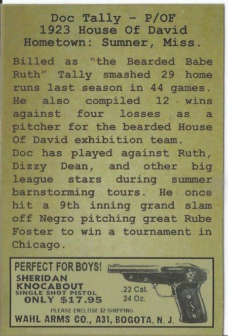 Thank you again, Bob and Daryl Blair, for the two contributing card images.