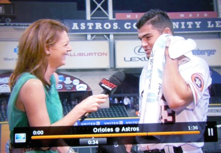 Rookie McCullers recovers in good humor, ready to resume the interview. He simply makes the mistake of thinking that hist cold shower of warm affection is over.