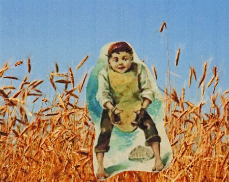 CATCHER IN THE RYE - NOT EXACTLY WHAT J.D. SALINGER HAD IN MIND, BUT THE IMAGED LIKENESS OF A YOUNGER HOLDEN CAULFIELD IS PASSABLE.