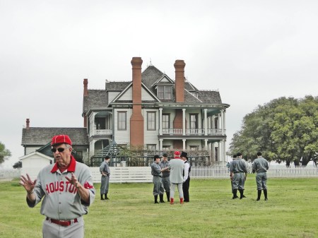 The George Ranch State Park, south of Sugar Land, is our favorite setting for the pastoral atmosphere it lends to the 1860 base ball rules game.