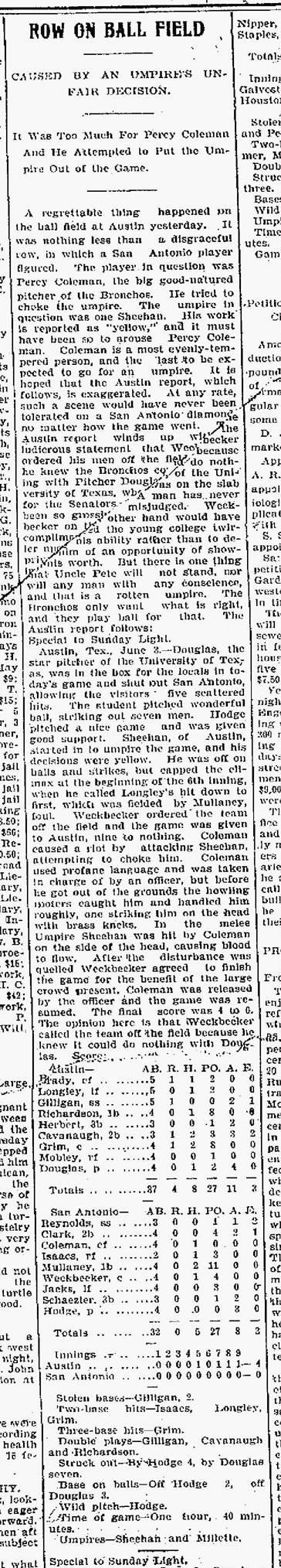 San Antonio Light June 4, 1899 Submitted by Darrell Pittman