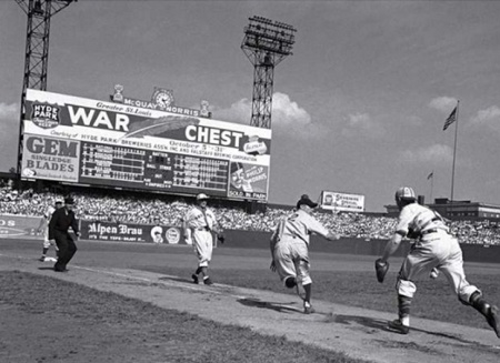 A St. Louis Browns Home Game Sportman's Park, St. Louis Sometime during WWII ~ But what are the other details?