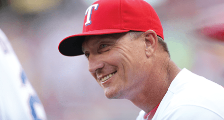 Jeff Banister Former UH Cougar Player Current Texas Rangers Manager CAP EVALUATION: Right Color/Wrong Lettering