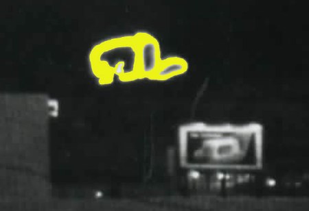 The Fair Maid Bakery Sign ~beyond deep center, across Cullen Blvd, atop the Fair Maid Bakery on Leeland@Cullen.