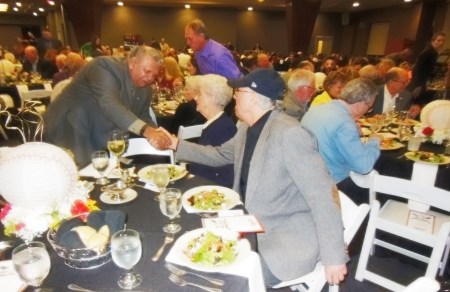 We don't have the attendance figures, but the Insperity Room at Constellation Field was filled to overflowing.