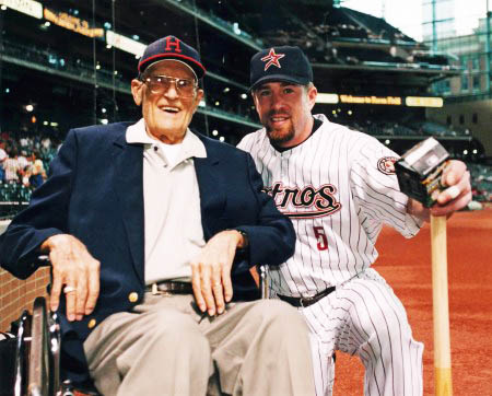 Jerry Witte, 1B, 1951 Houston Buffs Jeff Bagwell, 1B, 2001 Houston Astros Enron Field, Houston August 3, 2001