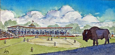 Fair Grounds Park, 1888 Houston, Texas Original Art Copyrighted By Patrick Lopez