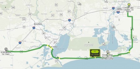 Darrell says, that the detour route home through Cajun Country would have ben scenic, but they passed through it in the dead of night.