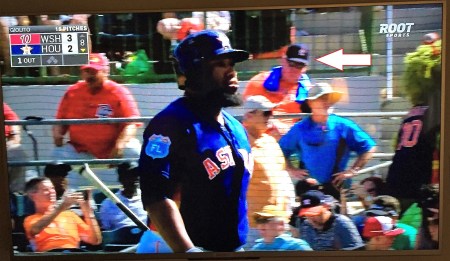 Darrell's friend Troy managed to get himself on TV. See the the white arrow pointing Troy out in the upper right hand corner?