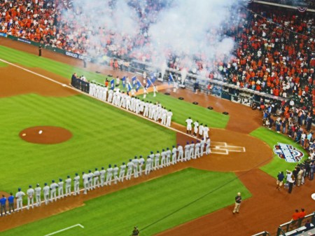 Then came the introduction of players and enough residual smoke to remind us of the old cigarette clouds at the Astrodome.