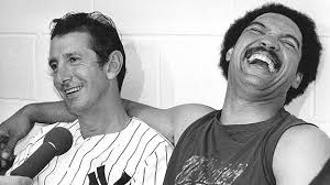 Hugs and Laughs were no everyday experience for Billy Martin and Reggie Jackson back in 1997.