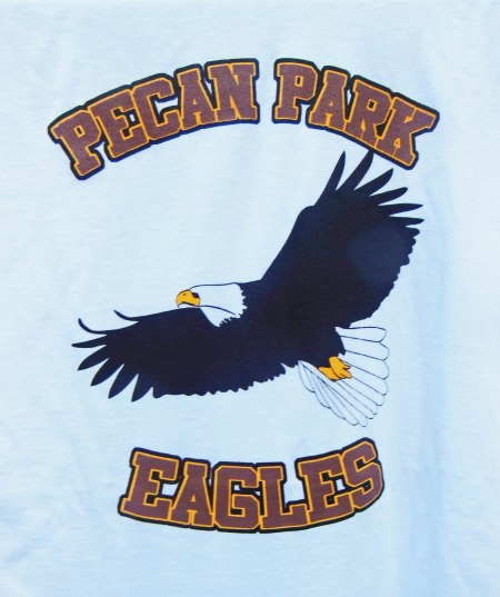 Logo of My new Pecan Park Eagle Tee Shirt ~ Designed and Produces as a Gift of Love from my Brother, John McCurdy of Beeville, Texas.