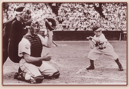 Eddie Gaedel Batting For the St. Louis Browns Sportsman's Park, St. Louis August 19, 1951