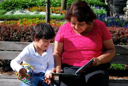 Usually grandmothers are fat but not too fat to tie your shoes.
