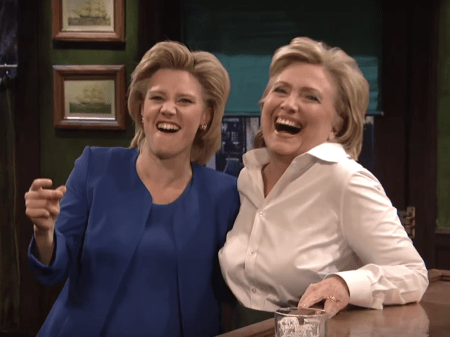Comic Kate McKinnon and Hillary Clinton - Saturday Night Live, 2016