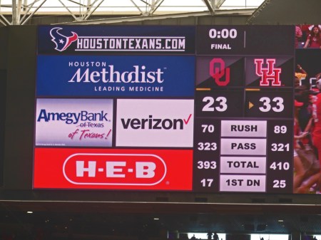 Final Sscore NRG Stadium September 3, 2016