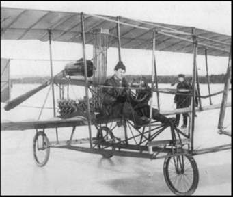 Douglas McCurdy in the Silver Dart 1st Canadian To Fly Baddeck, Nova Scotia January 9, 1909 