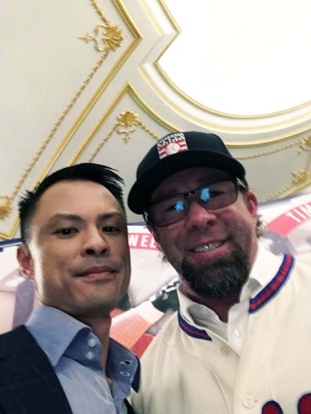 Dr. Kevin Gee and Jeff Bagwell In HOF Jersey) NYC Media Day, 1/19/2017 Selfie by Dr. Kevin Gee