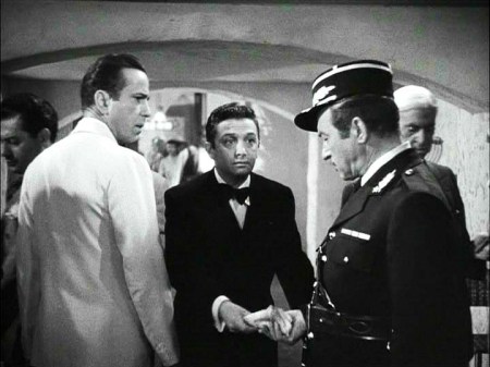 [a croupier hands Renault a pile of money] Croupier: Your winnings, sir. Captain Renault: [sotto voce] Oh, thank you very much. [aloud] Captain Renault: Everybody out at once! 